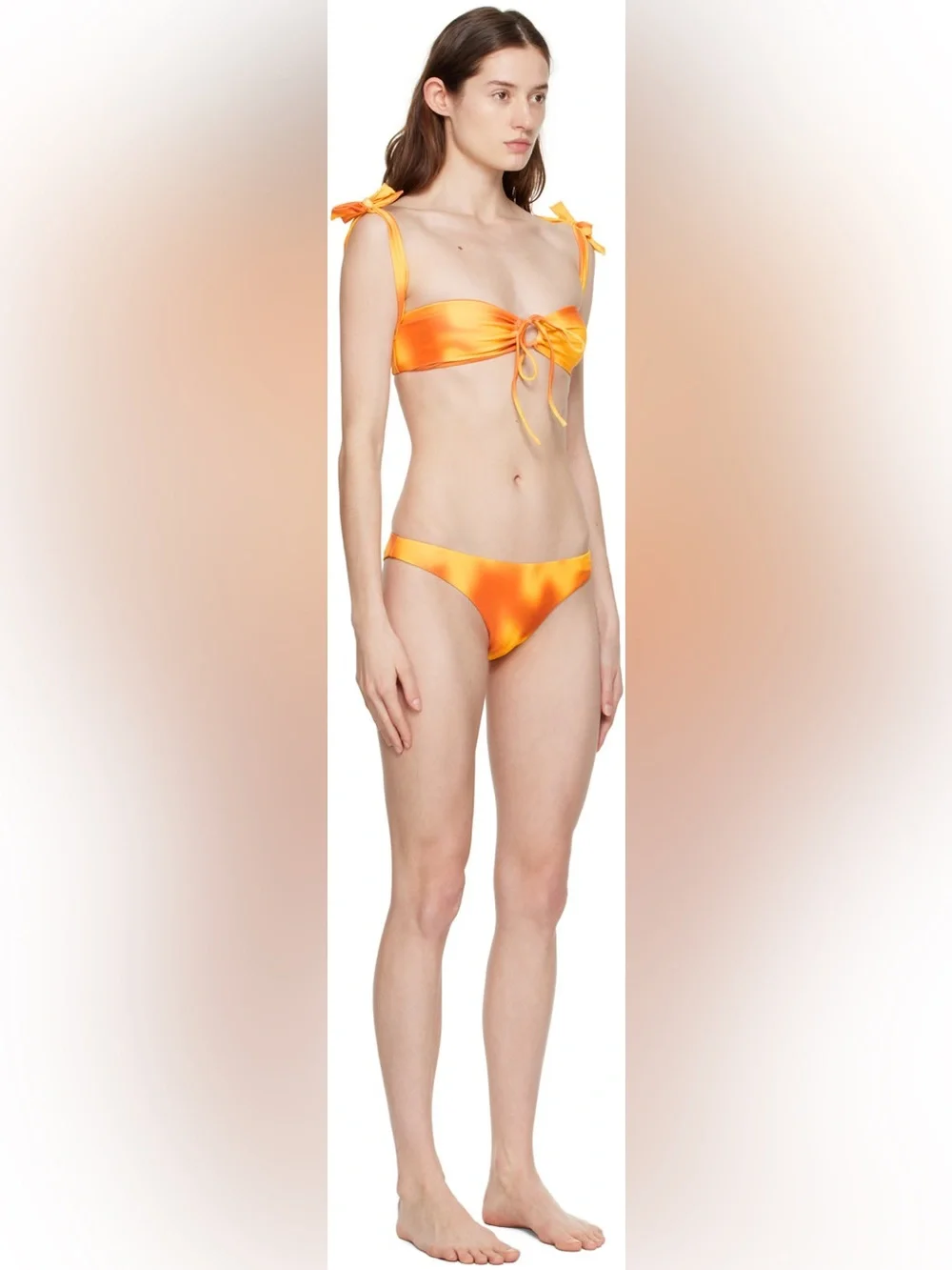 DANIELLE GUIZIO SSENSE Exclusive Yellow & Orange Mona Bikini Set Size M
